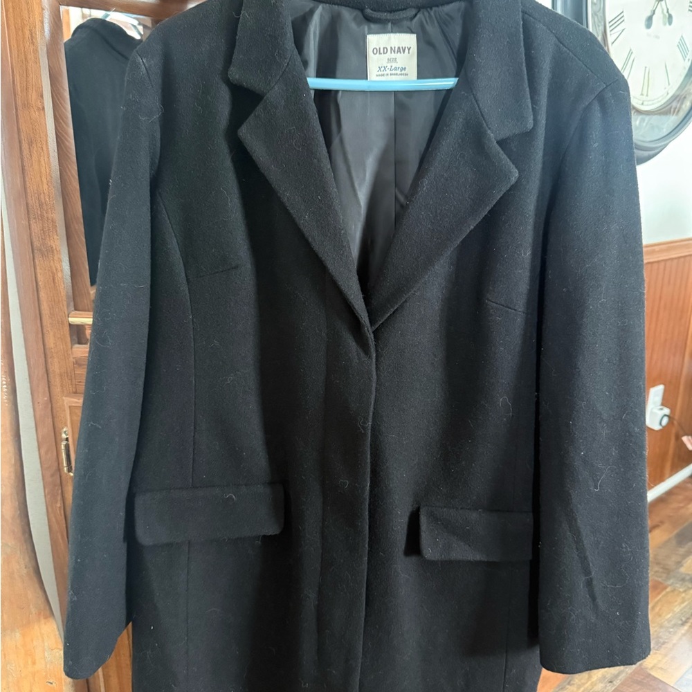 Old Navy Women's XXL Classic Black Dress Coat